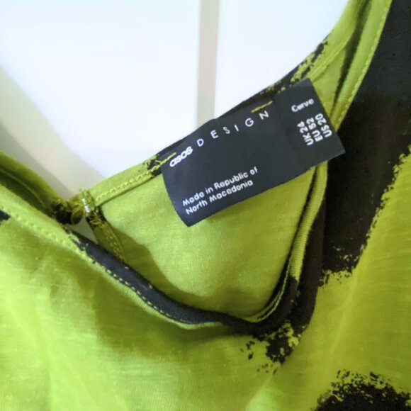 Green Smudge Jumpsuit - ASOS Curve Jersey Dolman Sleeve - Plus Size Romper - Picture 8 of 11